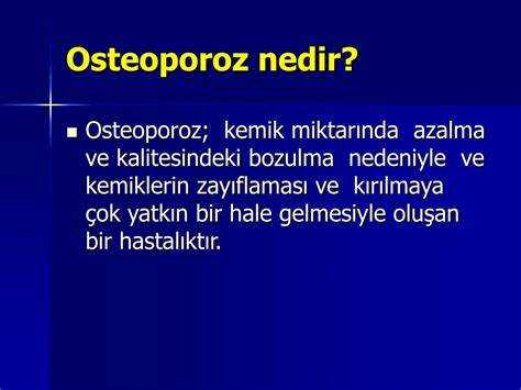Diz ekleminde osteoporoz nedir?